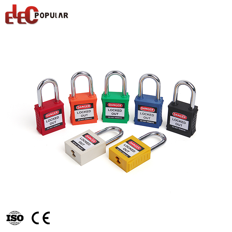 Elecpopular 2022 High Quality Durable Steel Shackle Industrial Nylon Safety Padlock With Key