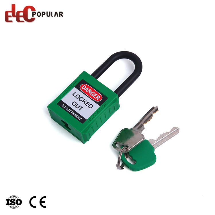 Durable Nylon Insulated Lock Beam Safety Padlock With Key