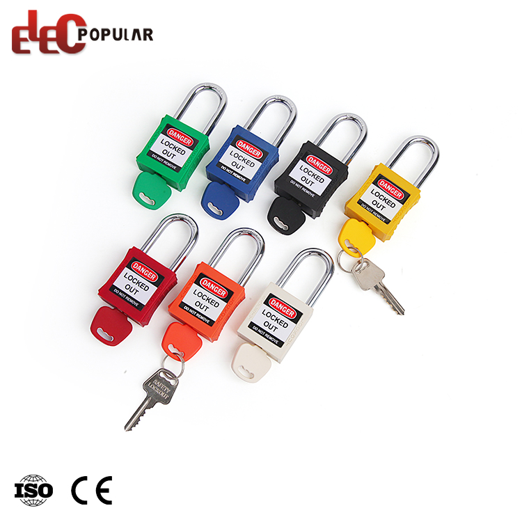 Elecpopular EP-8521 High Security Nylon 38mm Length Shackle Safety Padlock Locks Isolation