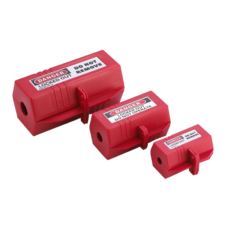 Industrial OEM Polypropylene Material Red Electrical Plug Lockout