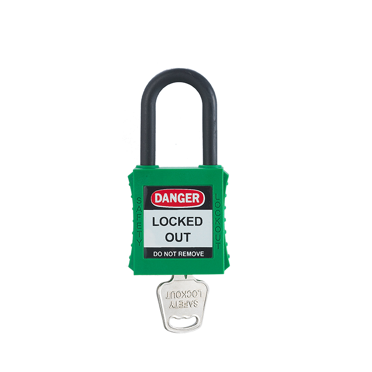 ABS lock body master keys 6 pins cylinder nylon shackle safety padlock