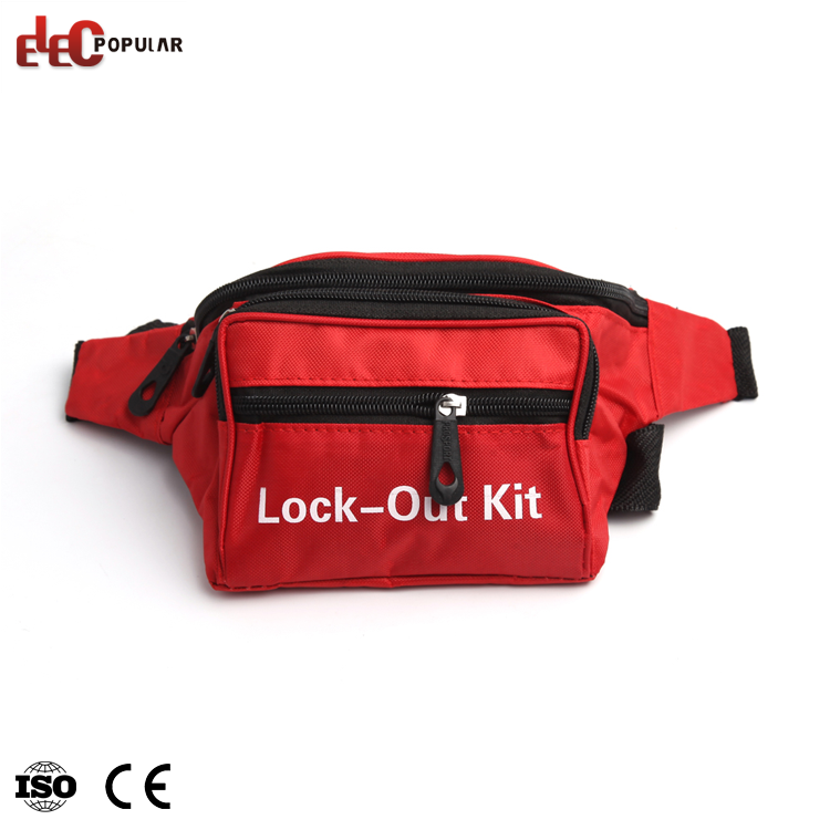 Personal Adjustable Waist Strap Padlock Lockout Bag Safety Electrical Lockout Kit
